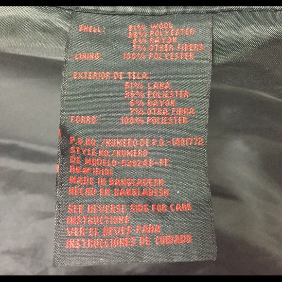 Weather Tamer Jacket Medium Black Wool Mix Womens - Picture 10 of 10